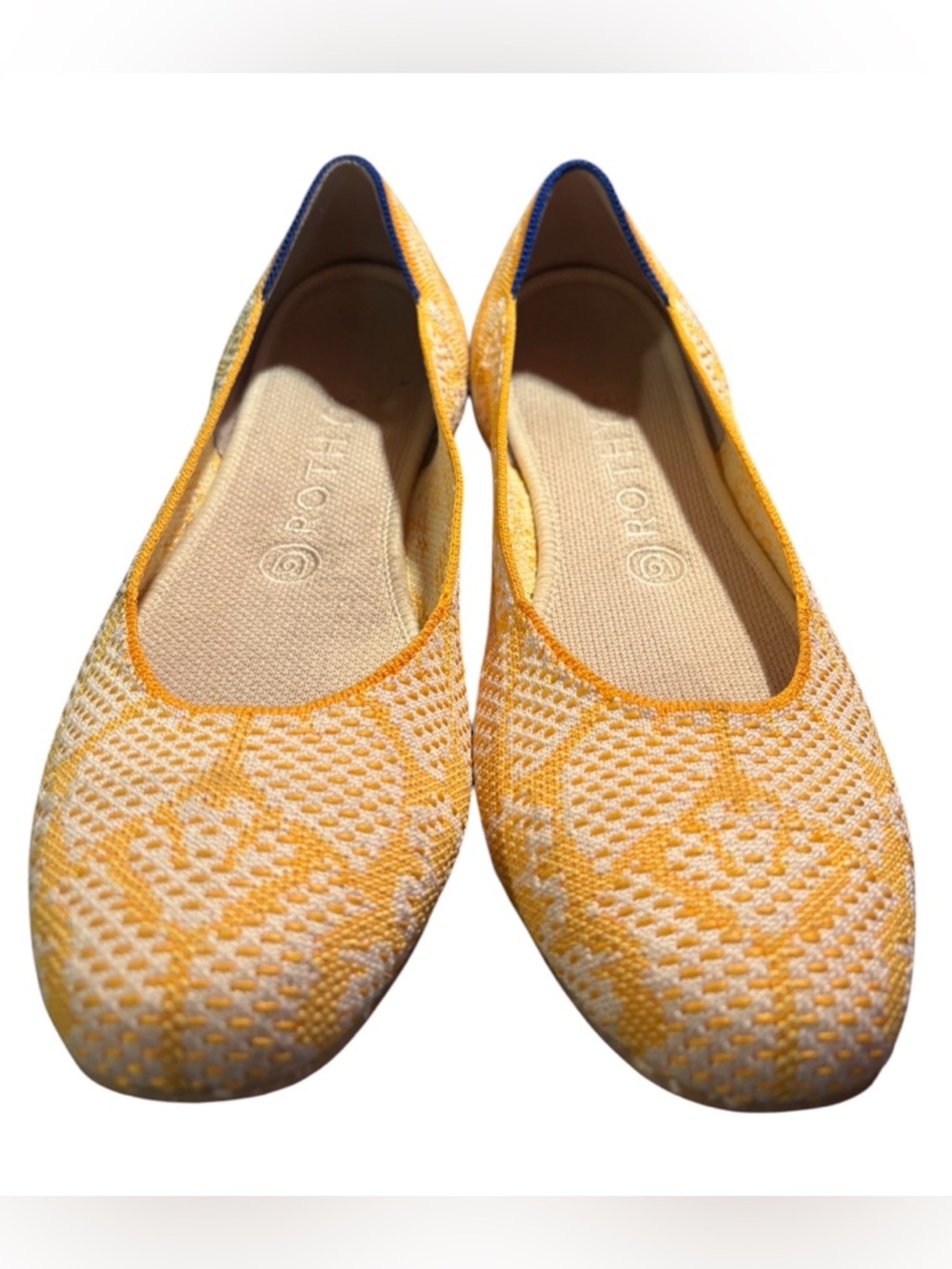 Rothy's Women's The Flat Ballet Slip On Shoes in Yellow Size 9.5